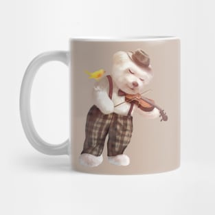 Smile Dog Playing Violin Mug